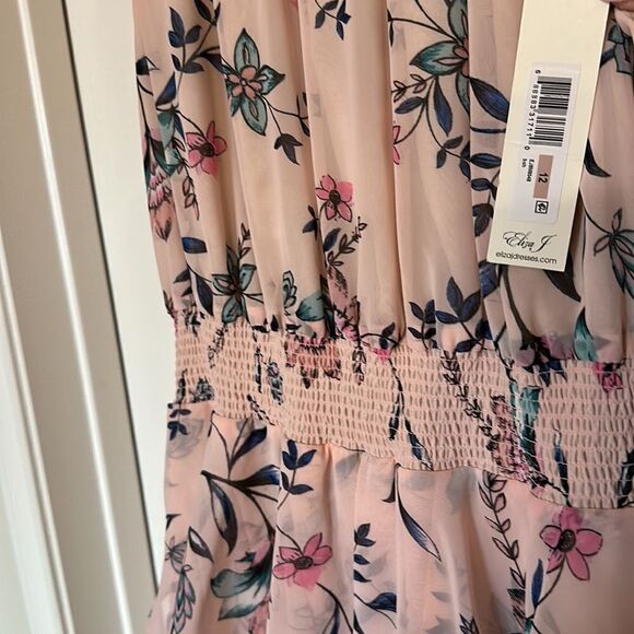 ELIZA J Ruffle Easter Floral Midi  Barbie DRESS BY ELIZA J Size 12 NWT - Picture 15 of 17